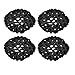 uxcell Hotel Waitress Elastic Nylon Black Snood Net Ballet Bun Hair Covers Ornament 4 Pcs