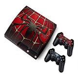Spiderman PS3 Playstation 3 Slim Protector Skin Decal Sticker (3 pieces included: 1 piece for the Game Console and 2 pieces for controllers)