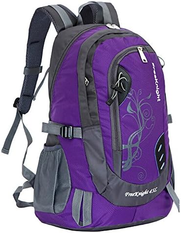 45L Hiking Outdoor Climbing Backpack Waterproof Sport Cycling Camping Nylon Backpacks Travel Pack (Purple)