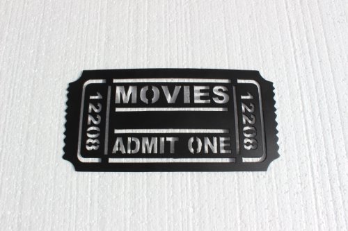 Home Theater Decor Movie Ticket ADMIT ONE 12208 Metal Wall Art