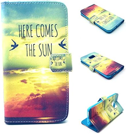 S6edge Case,Galaxy S6edge Wallet Case,SMYTU(TM) [Slim Fit] [Stand Feature] Premium Protective Case Wallet Leather Case with Magnetic Closure ,Card Slots and Money Pocket for Samsung Galaxy S6 Edge(Sunrise)