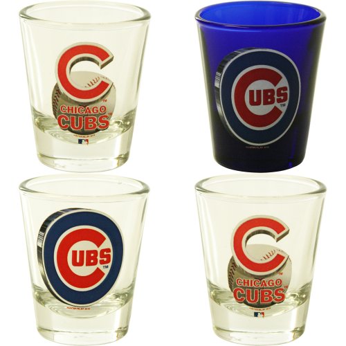 Chicago Cubs Four Piece Collector Shot Glass Set