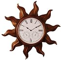 Copper Sun Outdoor Wall Clock 24"