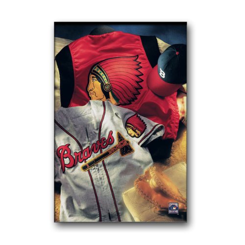 MLB Atlanta Braves Artissimo Vintage Collage 16x20 Canvas Art
