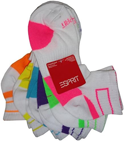Esprit Womens Sport Socks White Multicolor (pack of 6)