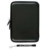 Black Carbon Fiber Durable Slim Protective Eva Storage Cover Cube Carrying Case with Mesh Pocket for Amazon Kindle Touch ( Wi-Fi 6 E Ink Display )