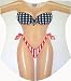 Stars and Stripes Bikini Cover up T-shirt Lady's Fun Wear (Regular, White)