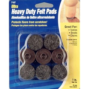Waxman 4718795N 1-Inch Nail On Round Felt Pads, Brown by Waxman