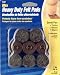 Waxman 4718795N 1-Inch Nail On Round Felt Pads, Brown