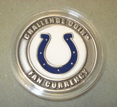 NFL Indianapolis Colts Challenge Coin Poker Card Cover