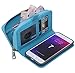 iPhone 7 Case, iPhone 7 Zipper Wallet Case, Pasonomi PU Leather Protective Shell Detachable Folio Flip Holster Carrying Case with Strap and Card Holder for iPhone 7 (Blue)