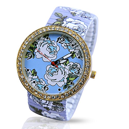 LetsBeeCool Ladies' Multi-Colored Watch - Purple Flowers