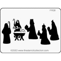 The Stencil Collection Nativity Christmas Embossing Brass Stencil for Scrapbooking, Card Making, and Paper Crafts.