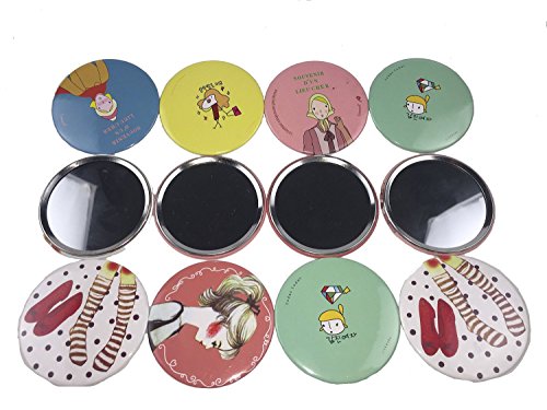 12pcs opcc lovely makeup mirror compact cosmetic makeup round poc…