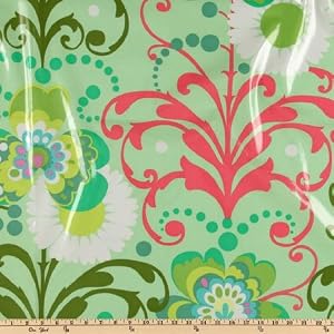 54-Wide-Amy-Butler-Love-Laminated-Paradise-Garden-Mint-Fabric-By-The-Yard