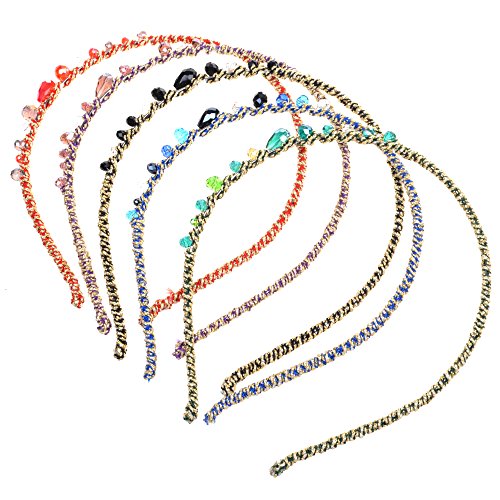 KLOUD City® Fashion Multiclolor Handcraft Crystal Rhinestones Women Hairband Hair Accessories Hair Band Headband (Style 6)