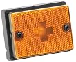Wesbar Side Marker/Clearance Light with Reflex Lens with Black Stud-Mount Base, Amber