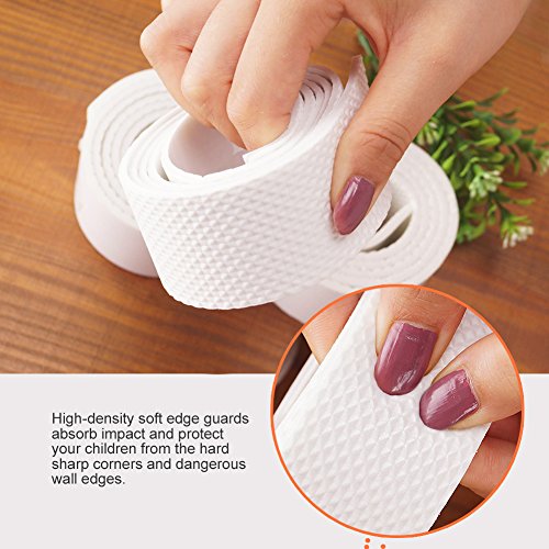 Baby Mate 12 PCS Safety Wall Edge Guards Soft & Extra Dense Wall Edge