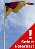 12788 6,2m Fahnenmast 4xALU, Bodenhülse, Seilzug, Obere Abdeckung