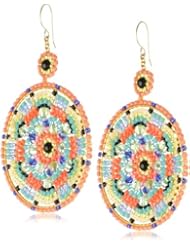 Miguel Ases Peridot Quartz and Onyx Kaleidoscope Earrings