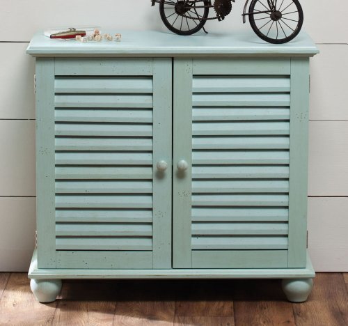 Cape Craftsman Shutter 2-Door Cabinet, Light Blue