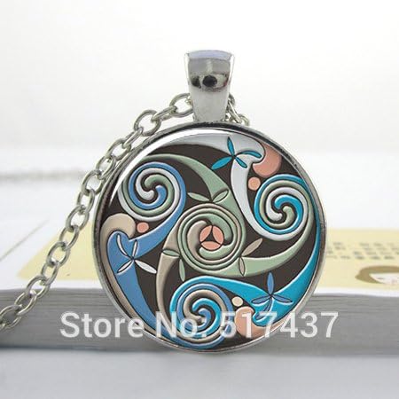 Pretty Lee 1Pc O9 Colorful Triskelion Art Pendant Necklace Charm Goddess Jewelry Resin Jewelry
