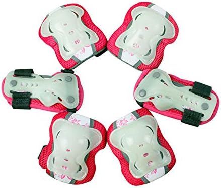 Lightreach Fluorescence Protective Gear Wrist Elbow Knee Pads for Muti-sports-pink