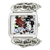 Ed Hardy Women's LY-WG Lynx White Geisha Stainless Steel 316L Watch