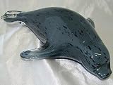 Beautiful Grey and Blue Hand Blown Glass Harbor Seal