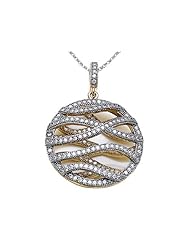 Zoe R (tm) 3D Sterling Silver Micro Pave Hand Set Cubic Zirconia (CZ) Pendant with