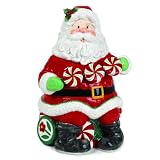 Fitz and Floyd Peppermint Santa Cookie Jar