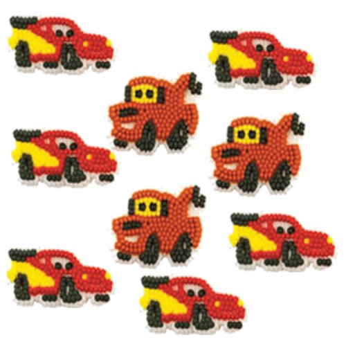 Cars Cupcakes - Disney Cars Assorted Edible Hard Sugar Decorations by Wilton