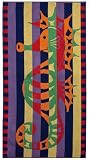 Sea Horse Blue Multi - Terry Jacquard Beach Towel size 30x60 - 400 grams 100% Pure Ringspun Cotton - Brilliant intense vibrant colors - Highly absorbent easy care machine wash - Use for picnic poolside or as a colorful bath towel - Save 53%