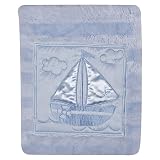 Tiddliwinks Sailboat Faux-Fur Stripe Blanket