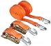Produkt-Bild: Braun 1000-2-600+3030/VE2 Spanngurt 2000 daN, zweiteilig, Farbe orange, 6 m L&auml;nge, 35 mm Bandbreite, mit Ratsche und Karabinerhaken