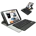 KHOMO ® Black Leather case with DETACHABLE Bluetooth keyboard and 360 degree rotating function for Apple iPad Mini 7 Inches 7.9 inch (Built-in magnet for sleep / wake feature)