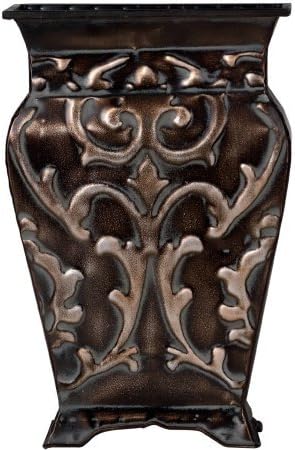 Elements 14" Embossed Metal Bronze Tapestry Vase