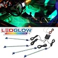 4pc. Green LED Interior Underdash Lighting Kit