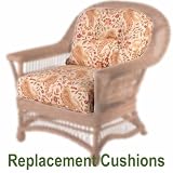 WhiteCraft Cottage Wicker Lounge Chair Replacement Cushions