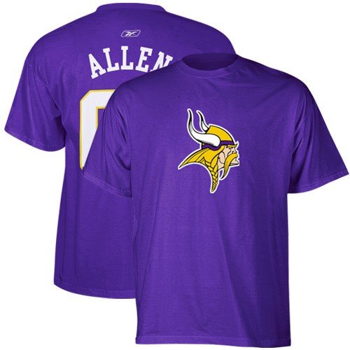 Reebok Minnesota Vikings Jared Allen Name & Number T-Shirt Large