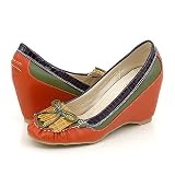 Bamboo Daniel02 Wedges Orange 6 Orange