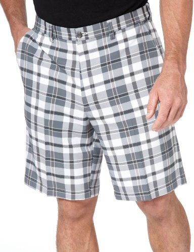 Haggar Cool 18 Exploded Plaid Mens Shorts