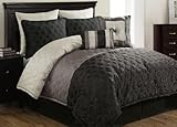 8 Pc. Hamilton Stitched Oversized Comforter Set w/ Sheets, Pillows, Shams,b ....