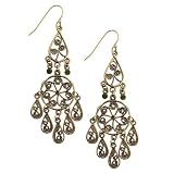 Brass Tone Chandelier Earrings