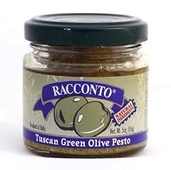 Racconto Tuscan Green Olive Pesto, 3-Ounce Glass Jar (Pack of 6)
