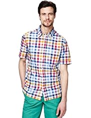 Blue Harbour Supersoft Pure Cotton Bold Checked Shirt