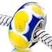 Pugster Yellow Petal Murano Glass Beads Pandora Chamilia Biagi Beads Charm Compatible
