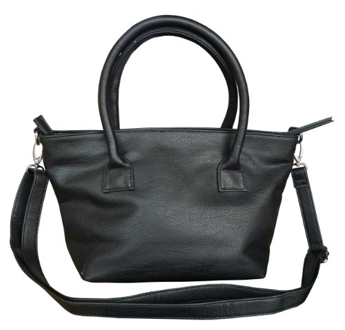 Otium 20806BL Leisure Super Soft Fabric Top-Handle Handbag Tote Bag, Black