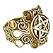 Moonlight Mysteries Large Bronze Ornate Pentacle Pentagram Ring (Size 4-15)