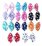BysitShow Dot Bowknot French Barrette Pet Dog Hair Bows Clips Puppy Cat Grooming Hair Accessories Pack of 10
